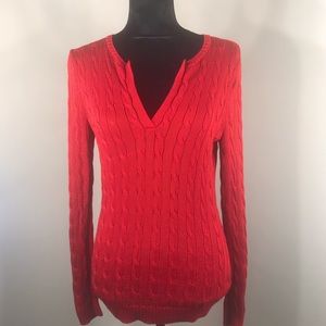 Lauren by Ralph Lauren Cable Knit  🧶Red Sweater